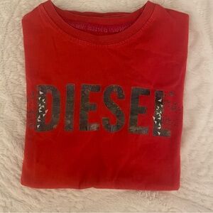 Boys Red Diesel T-Shirt - size 8